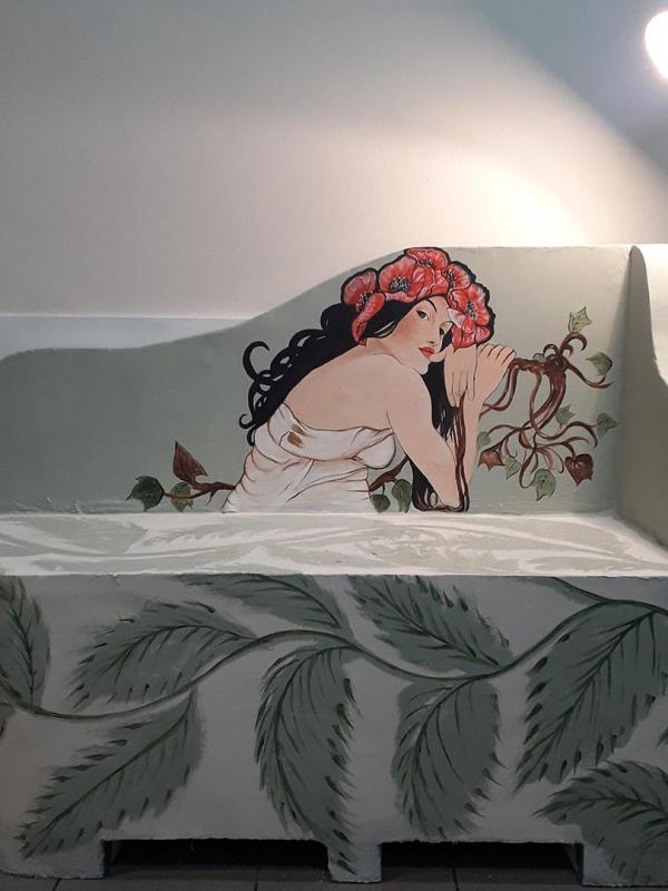 καναπές από επεξεργασμένο φελιζόλ